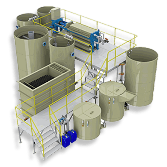 Estação de Tratamento de Efluentes Físico-Químico para processos industriais